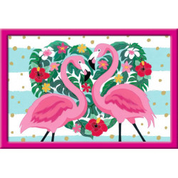 Ravensburger - Malen nach Zahlen - Liebenswerte Flamingos