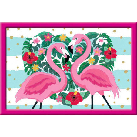 Ravensburger - Malen nach Zahlen - Liebenswerte Flamingos