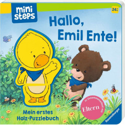 Ravensburger - ministeps - Hallo, Emil Ente! Mein erstes Holzpuzzle-Buch