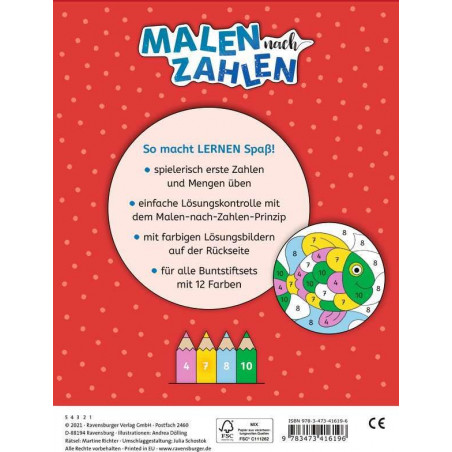Ravensburger - Malen nach Zahlen, Vorschule: Erste Zahlen