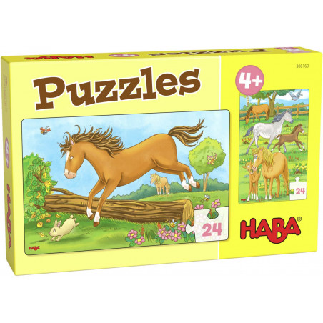 HABA - Puzzles Pferde, 24 Teile