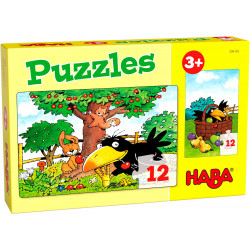 HABA - Puzzles Obstgarten, 12 Teile