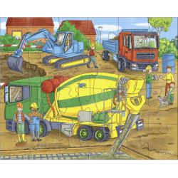 HABA - Puzzle Auf der Baustelle, 20 Teile