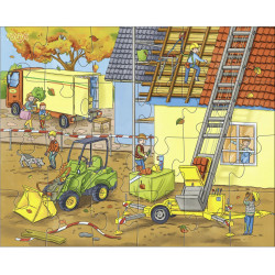 HABA - Puzzle Auf der Baustelle, 20 Teile