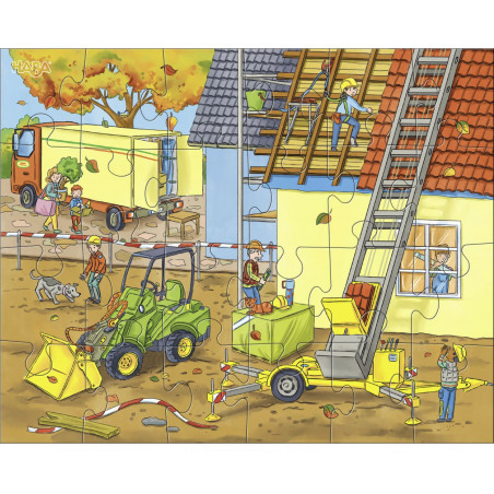 HABA - Puzzle Auf der Baustelle, 20 Teile