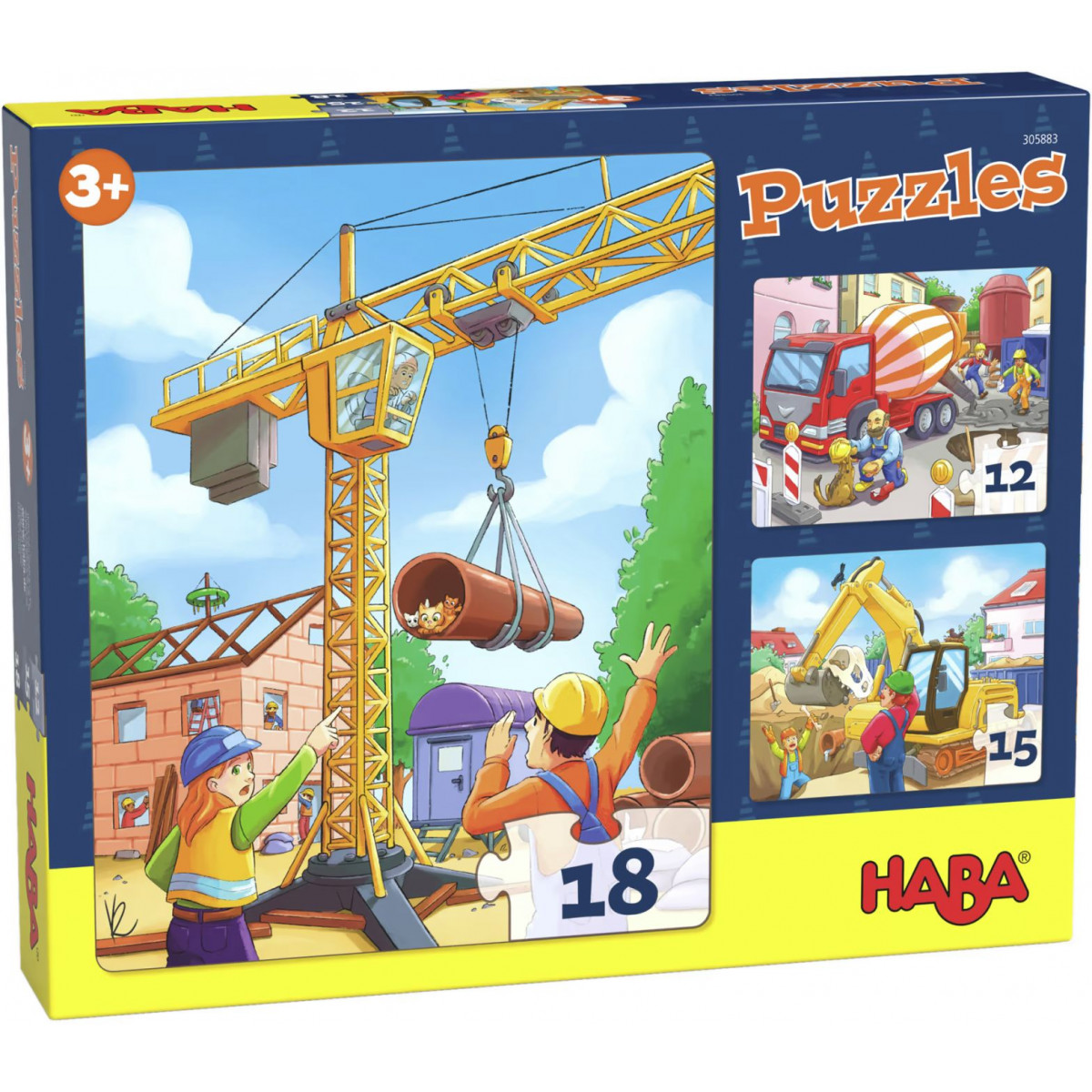 HABA - Puzzles Baustellenfahrzeuge