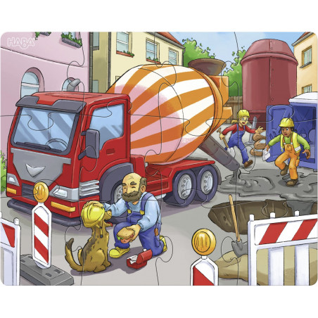 HABA - Puzzles Baustellenfahrzeuge
