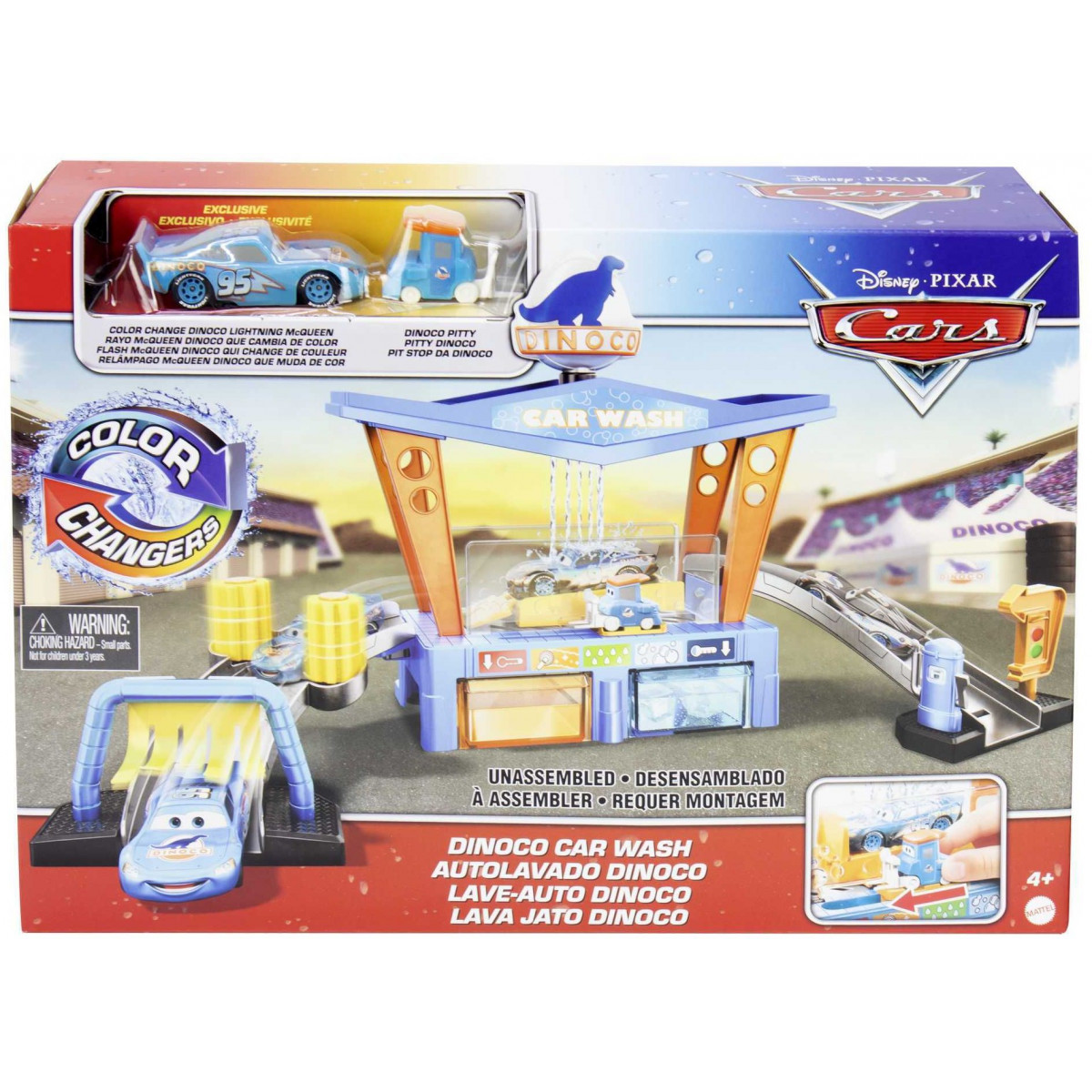 Mattel - Disney Pixar Cars Farbwechsel Dinoco Autowaschanlage