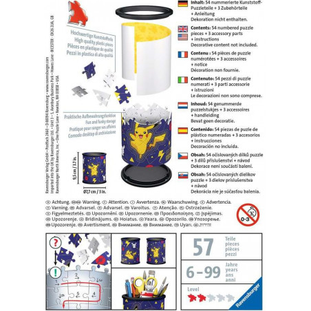 Ravensburger - Pencil Cup Pokemon, 54 Teile