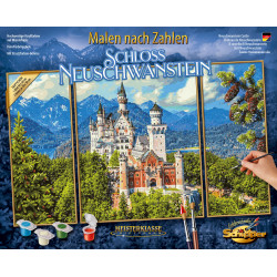 Schipper Malen-nach-Zahlen - Triptychon - Schloss Neuschwanstein