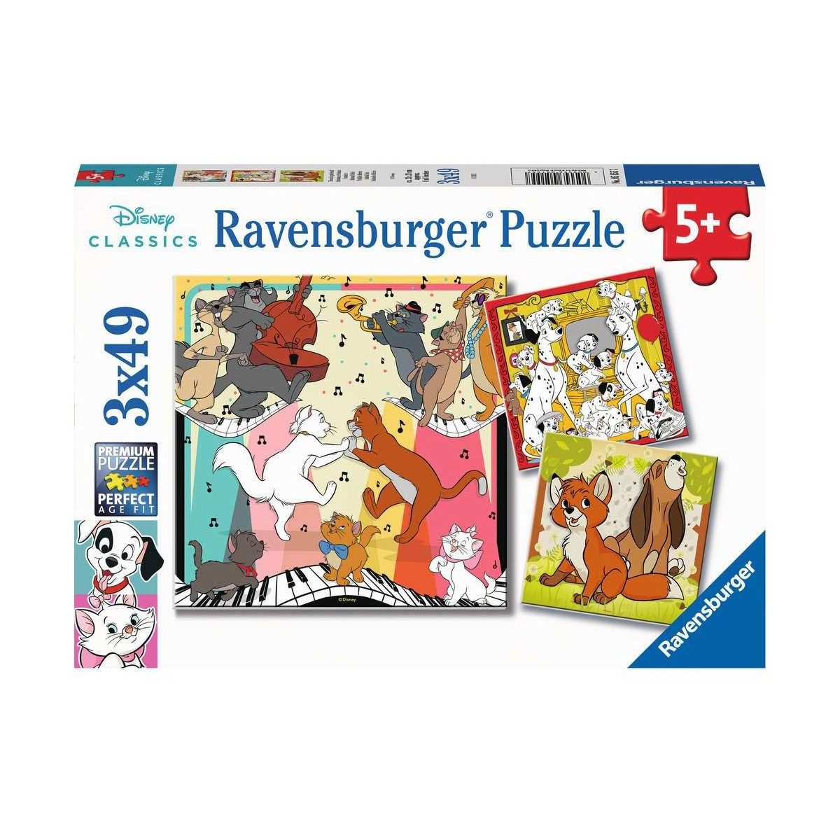 Ravensburger - Tierisch gut drauf, 3 x 49 Teile