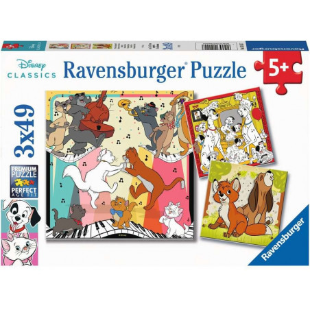 Ravensburger - Tierisch gut drauf, 3 x 49 Teile