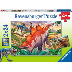 Ravensburger - Wilde Urzeittiere, 2 x 24 Teile