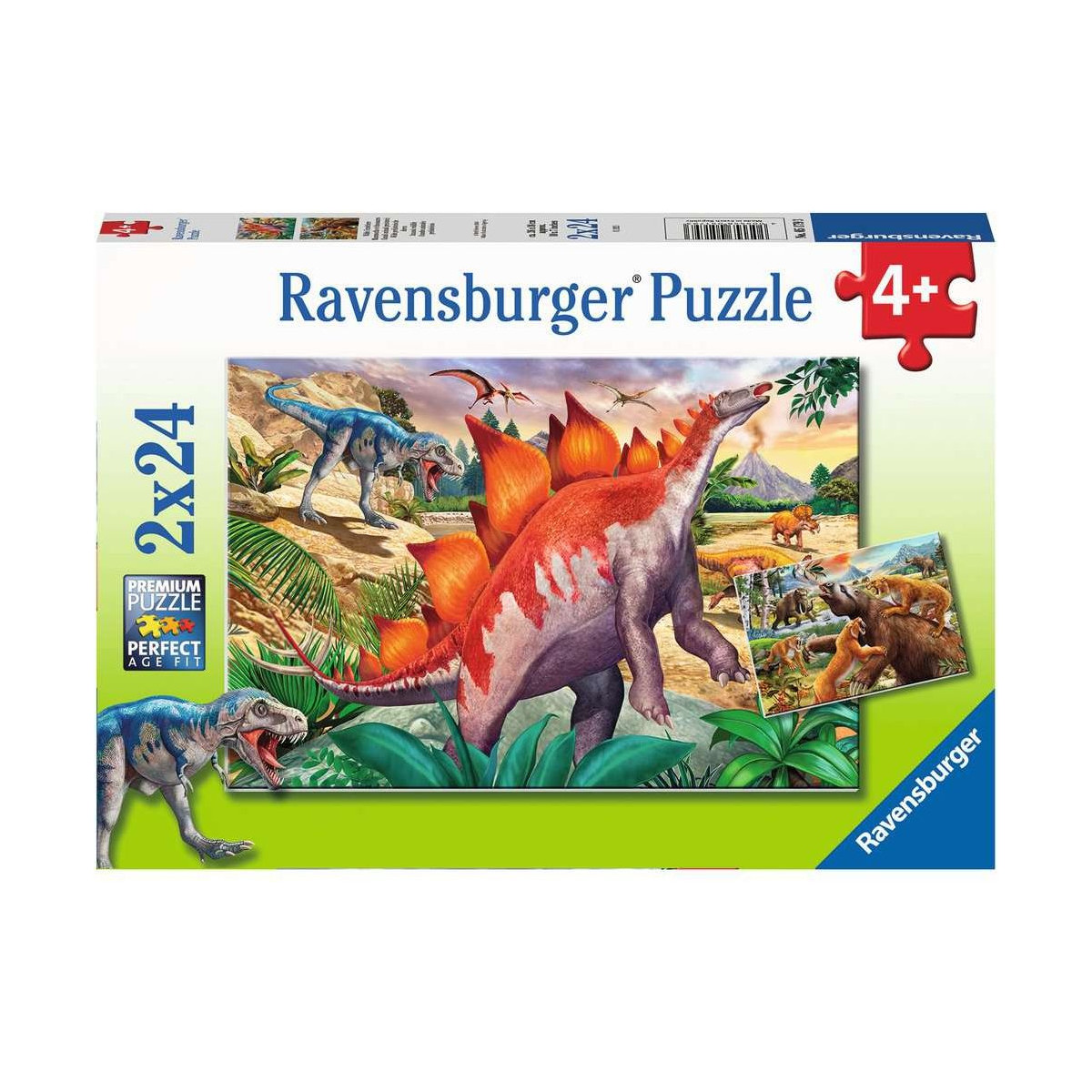 Ravensburger - Wilde Urzeittiere, 2 x 24 Teile