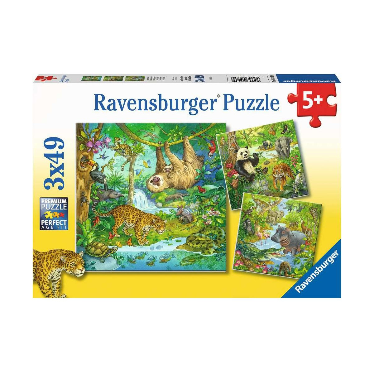 Ravensburger - Im Urwald, 3 x 49 Teile