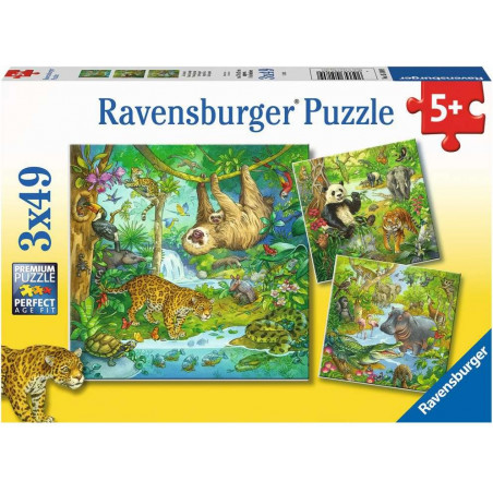 Ravensburger - Im Urwald, 3 x 49 Teile