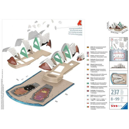 Ravensburger - 3D Puzzle - Opernhaus Sydney, 216 Teile