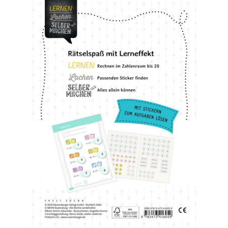 Ravensburger - Erstes Rechnen Sticker-Rätsel