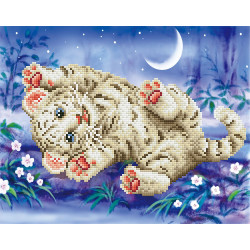 Diamond Dotz - Original Diamond Painting - Baby Tiger Roly Poly 35,5 x 28 cm