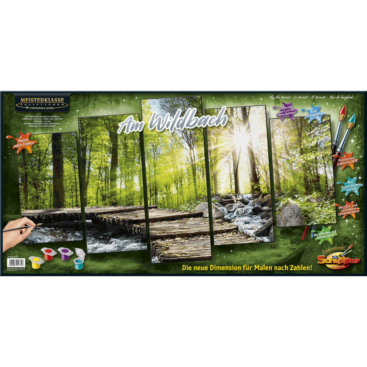 Schipper Malen-nach-Zahlen - Meisterklasse Polyptychon - Am Wildbach