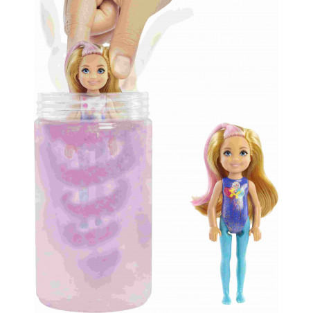 Mattel - Barbie - Color Reveal Chelsea Puppe, Party Serie,  Anziehpuppe, Modepup