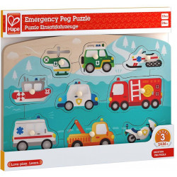 Hape - Puzzle Einsatzfahrzeuge, 10 Teile