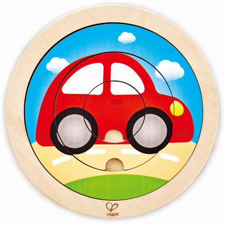 Hape - Verkehrsringpuzzle, 4 Teile