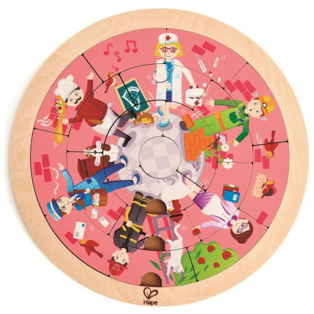 Hape - Puzzle Berufe-Karussell, 20 Teile