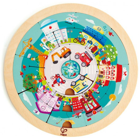 Hape - Puzzle Berufe-Karussell, 20 Teile