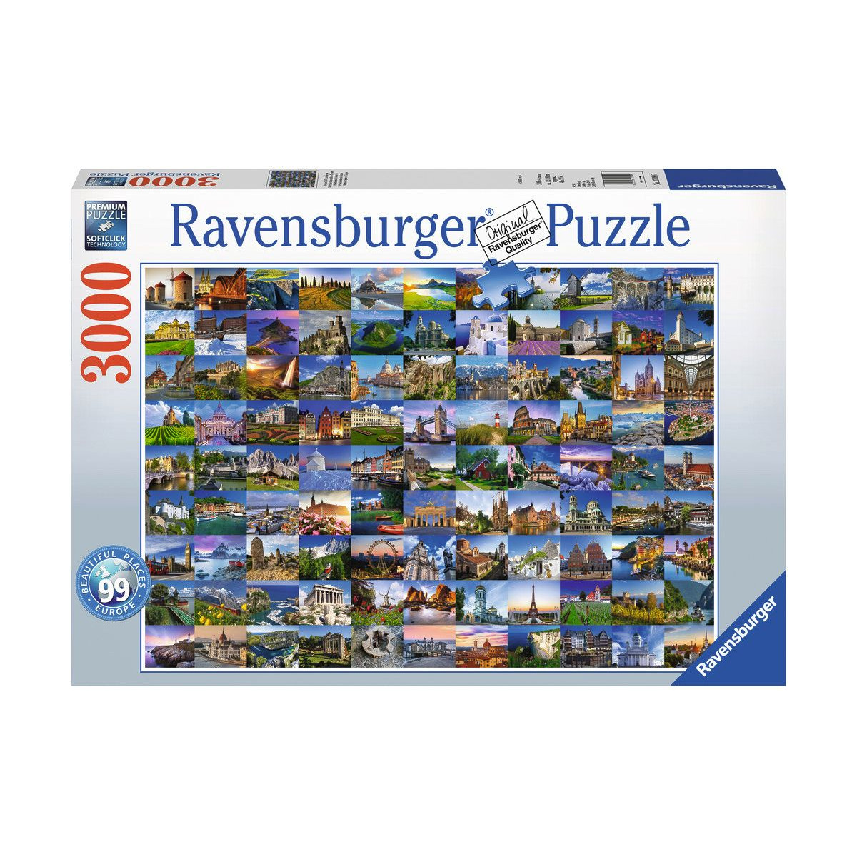 Ravensburger - 99 Beautiful Places in Europe, 3000 Teile
