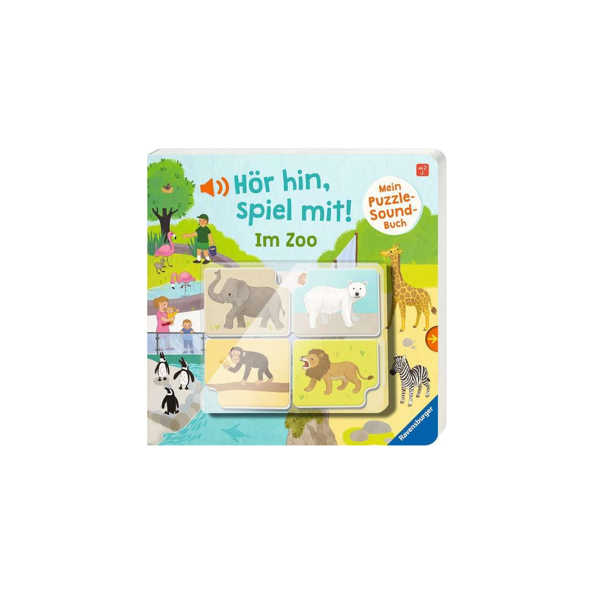 Ravensburger - Hör hin, spiel mit! Mein Puzzle-Soundbuch: Im Zoo