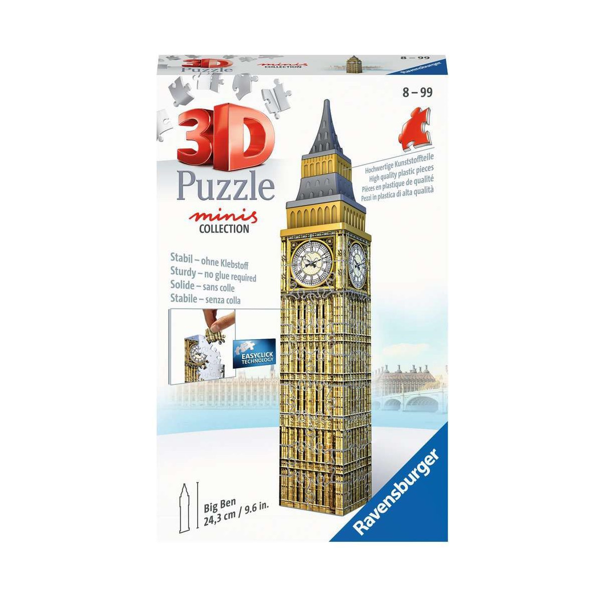 Ravensburger - 3D Puzzle - Mini Big Ben, 54 Teile