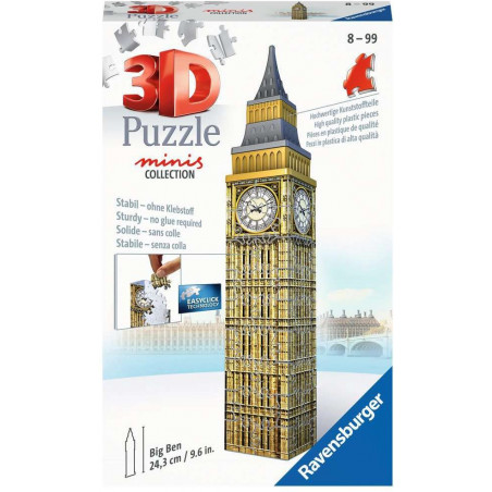 Ravensburger - 3D Puzzle - Mini Big Ben, 54 Teile