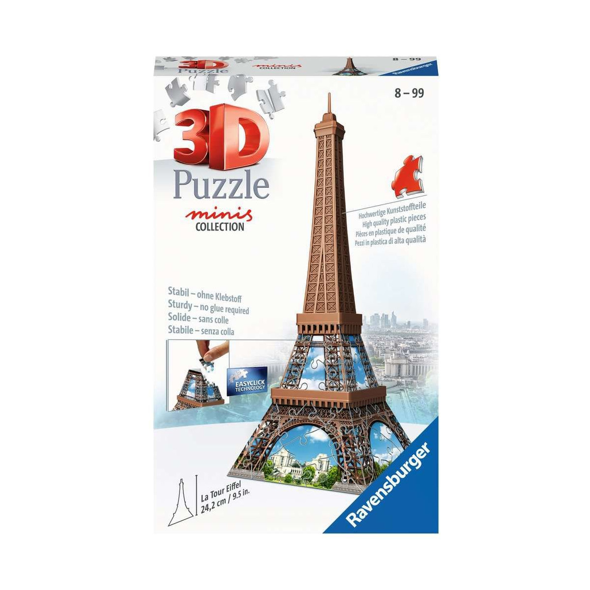 Ravensburger - 3D Puzzle-Mini Eiffelturm, 54 Teile