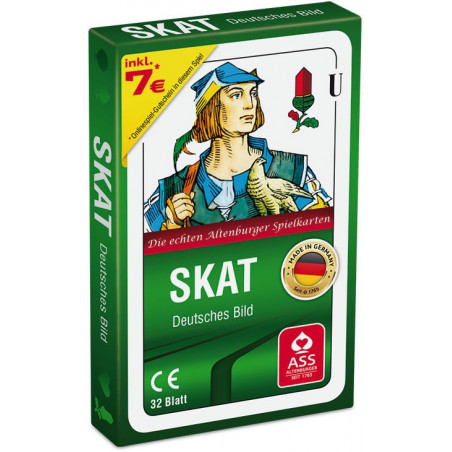 ASS Altenburger Spielkarten - Skat, deutsches Bild in Faltschachtel ASS Altenburger Spielkarten - Skat, deutsches Bild in Faltschachtel
