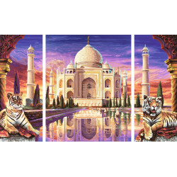 Schipper Malen-nach-Zahlen - Meisterklasse Triptychon - Taj Mahal - Denkmal der Liebe