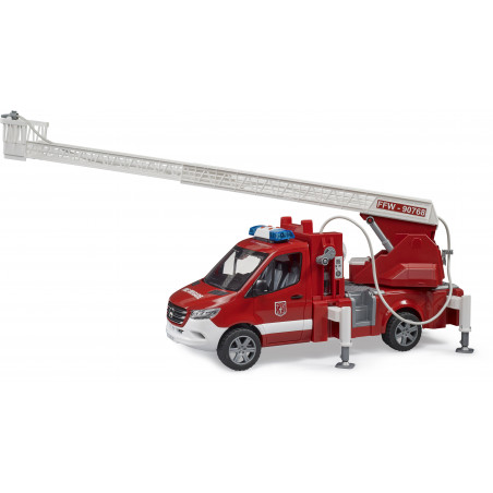 Bruder - MB Sprinter Feuerwehr mit Drehleiter, Pumpe und Light & Sound Modul