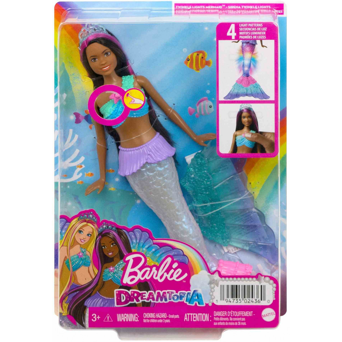 Barbie - Barbie Dreamtopia Brooklyn Zauberlicht Meerjungfrau Puppe