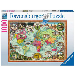 Ravensburger - Mit Fahrrad um die Welt, 1000 Teile