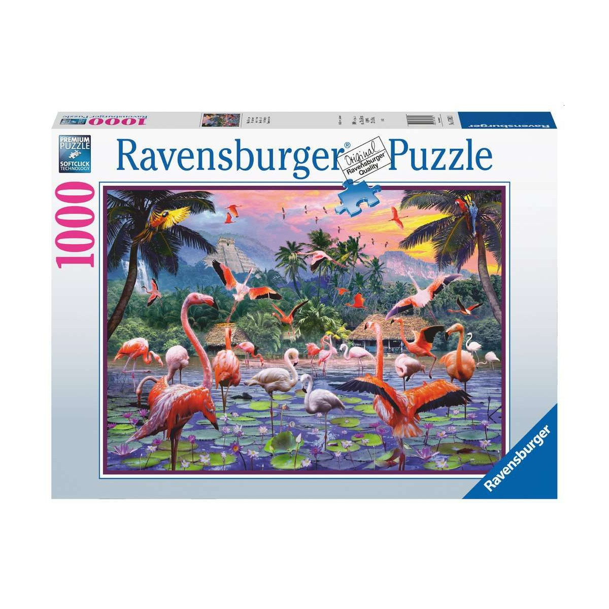 Ravensburger - Pinke Flamingos, 1000 Teile