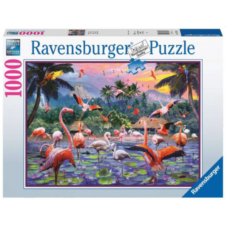 Ravensburger - Pinke Flamingos, 1000 Teile