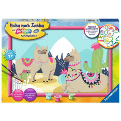 Ravensburger - Malen nach Zahlen - Glückliche Lamas