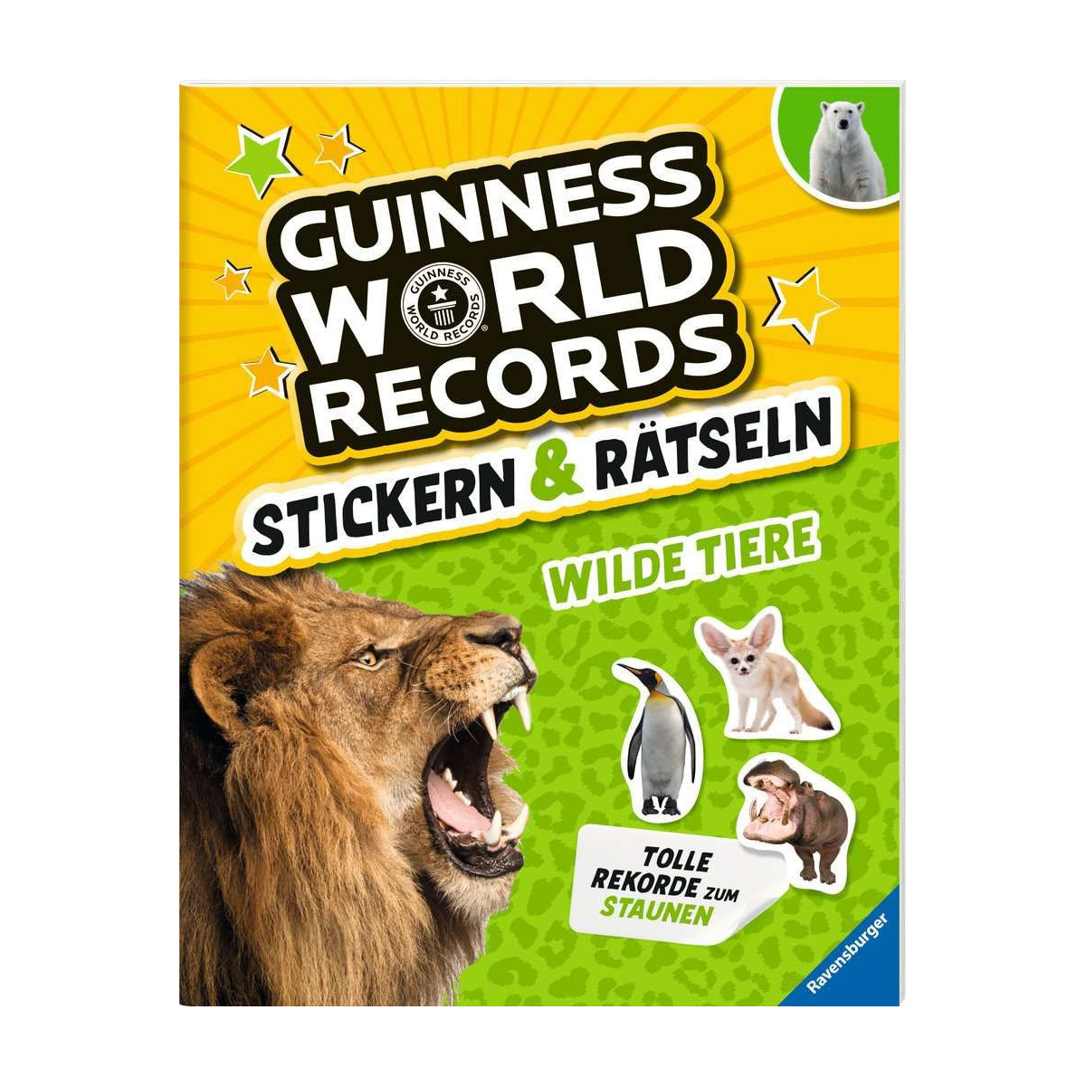 Ravensburger - Guinness World Records: Stickern & Rätseln - Wilde Tiere