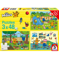 Schmidt Spiele - Ein Tag mit der Maus, 3x48 Teile