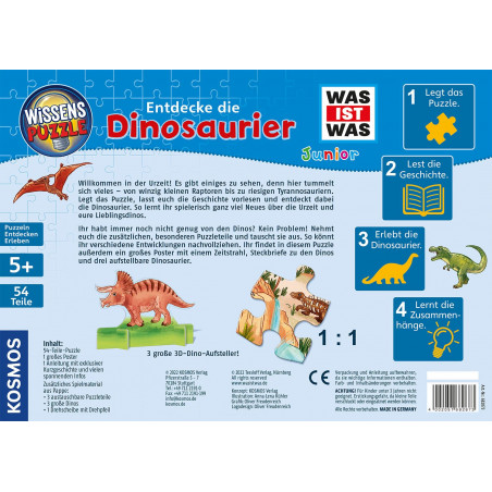 KOSMOS - Was ist Was Junior Wissens Puzzle - Entdecke die Dinosaurier