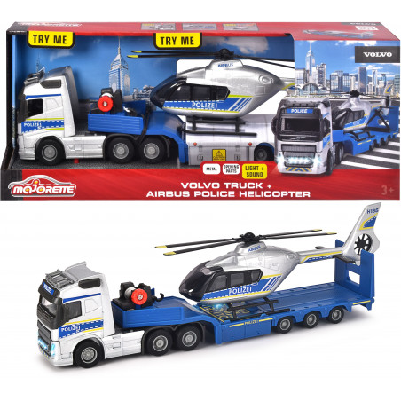 Majorette - Grand Series - Volvo Truck plus Police Helicopter