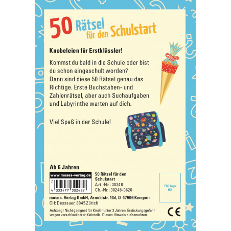 moses. - 50 Rätsel für den Schulstart