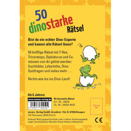 moses. - 50 Dinostarke Rätsel moses. - 50 Dinostarke Rätsel