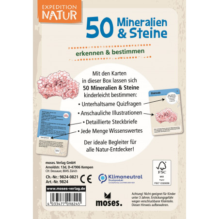 moses. - Expedition Natur 50 Mineralien und Steine moses. - Expedition Natur 50 Mineralien und Steine