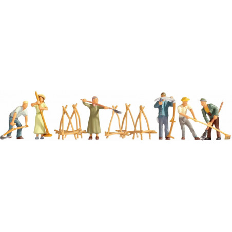 Noch - Heuernte, 6 Figuren und Zubehör
